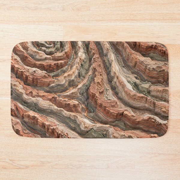 Item preview, Spiral Canyon Labyrinth – Layered Desert Rock Texture Art Print designed and sold by Kaleidoscope Print.