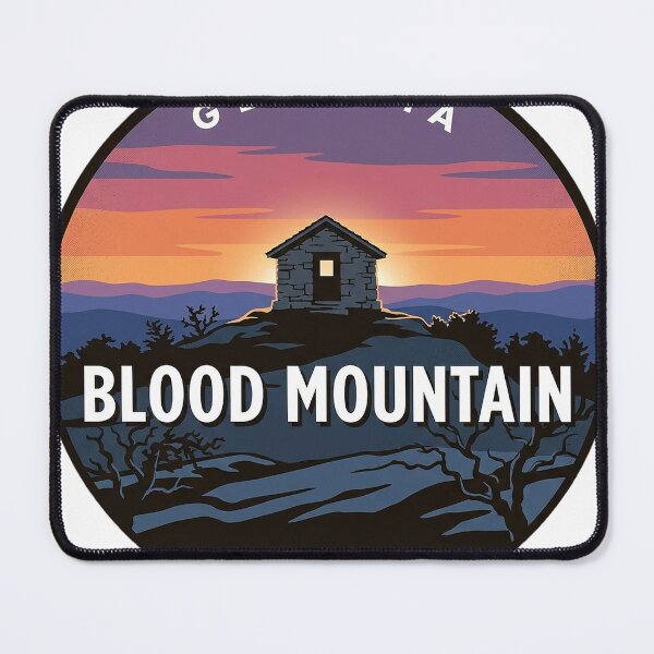 Item preview, Blood Mountain Georgia Summit Shelter Sunset Round Badge Sticker designed and sold by DetourDgn.