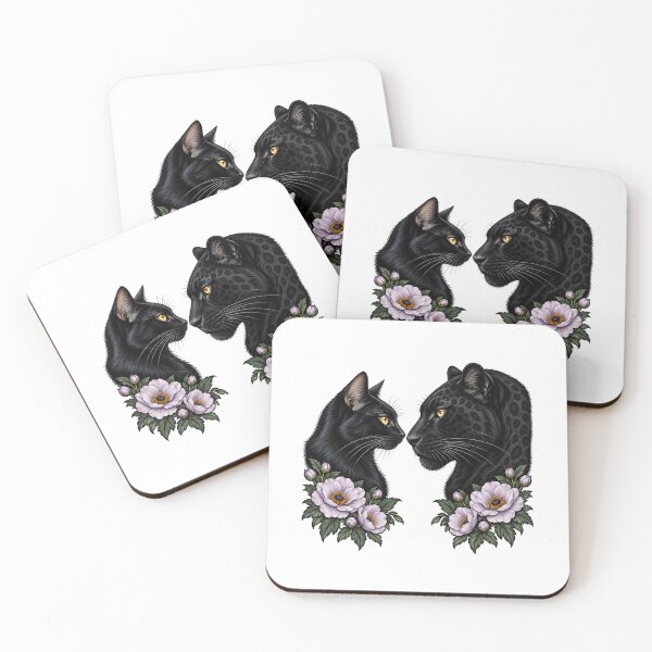 Item preview, Black Cat Panther Purple Flower designed and sold by Old's Cool Cat Studio.