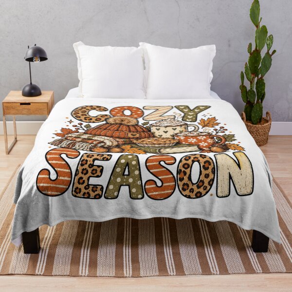 Item preview, Cozy Season Patterned Lettering with Autumn Treats designed and sold by Cute-and-Co.