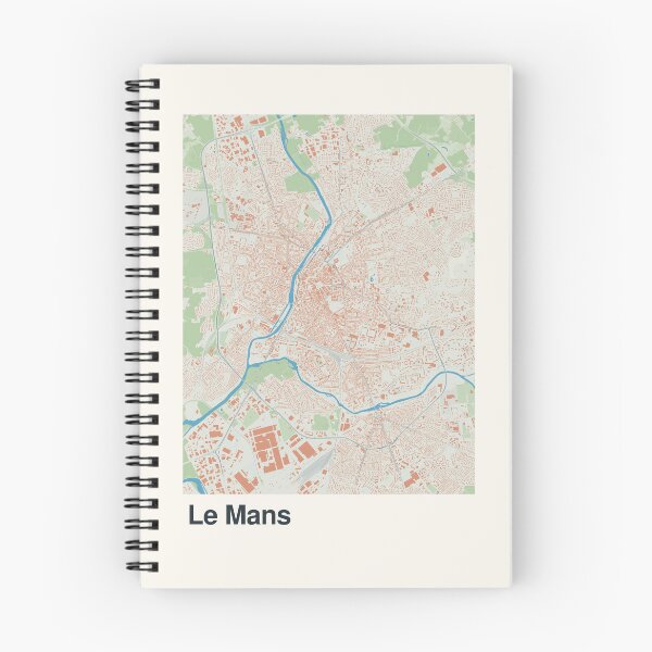 Aperçu de l'œuvre Carte minimaliste du Mans créée et vendue par MapsNerd.