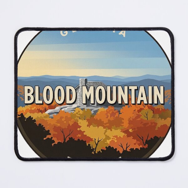 Item preview, Blood Mountain Georgia Autumn Stone Shelter Round Badge Sticker designed and sold by DetourDgn.
