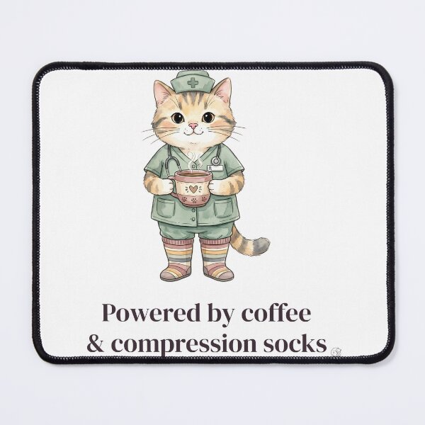 Item preview, Impulsado por café y medias de compresión, enfermero/a designed and sold by alvixVerse Merch.
