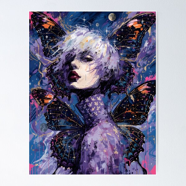Item preview, Girl and butterflies designed and sold by Creative Line Prints.