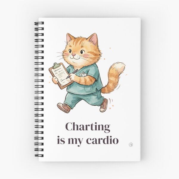 Aperçu de l'œuvre Le suivi est mon chat infirmière drôle en cardio créée et vendue par alvixVerse Merch.