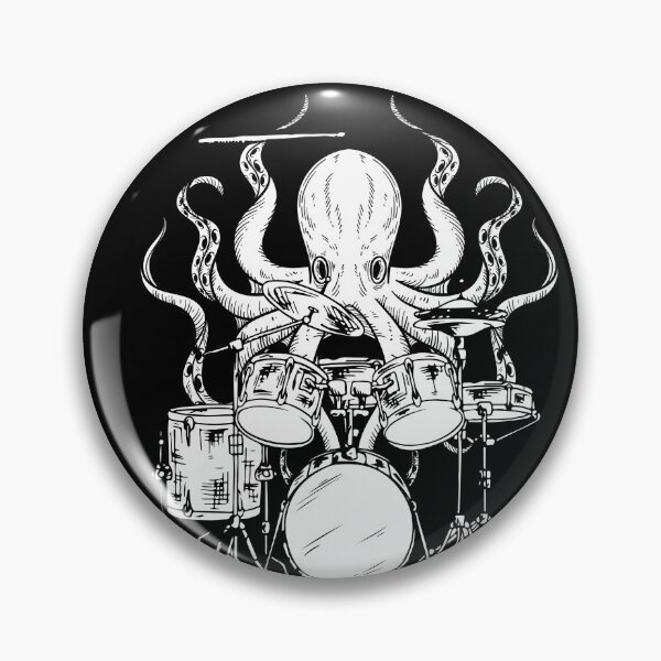 Artikelvorschau, Oktopus Schlagzeuger Drummer Schlagzeug Percussion Drummer entworfen und verkauft von Lenny Stahl.