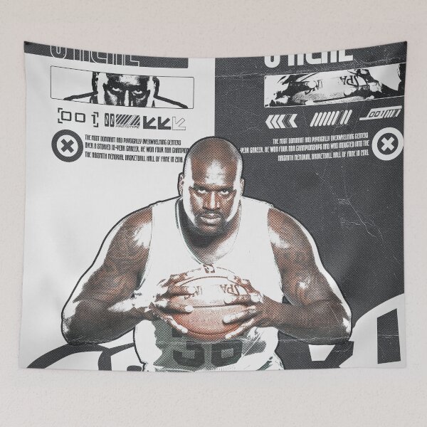 Item preview, Shaquille O'Neal Big Shaq #34 NBA Hall of Fame Graphic Poster designed and sold by Shopunte.