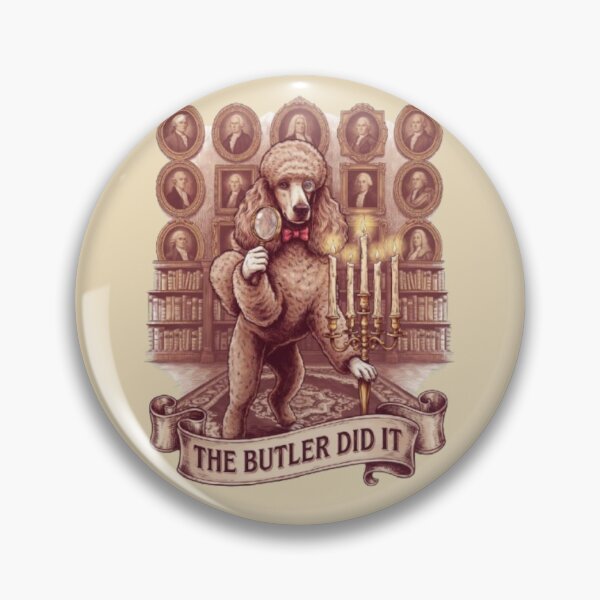 Item preview, The Butler Did It Funny Manor Mystery Dog Classic Whodunit Poodle Lover Gift designed and sold by FurRealStudioCo.
