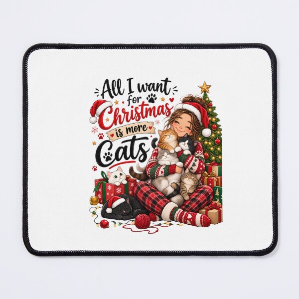 Item preview, All I Want for Christmas Is More Cats – Funny Cat Lover Christmas designed and sold by SVALANART.