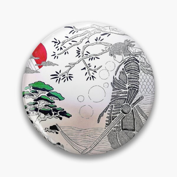Artikelvorschau, Samurai's Journey — Soft Glow Edition | Japanische Landschafts-Linienzeichnungen entworfen und verkauft von Fusion-Line-Artworks.