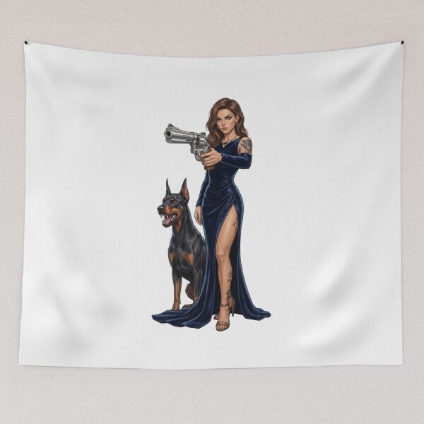 Item preview, “Fatal Beauty: an armed and dangerous woman” designed and sold by CHRIST5000.