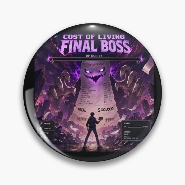 Item preview, Cost of Living Final Boss – 2026 Midterm Election Inflation Meme designed and sold by ManggaeJM.