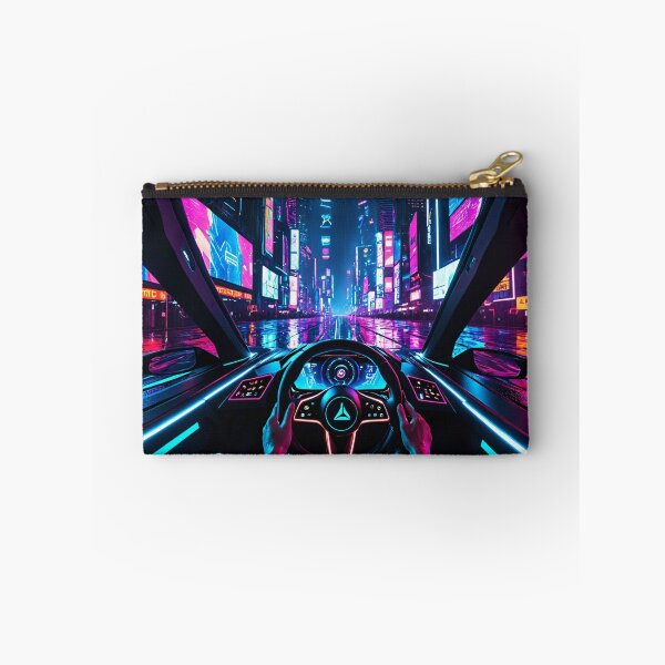 Item preview, Cyberpunk Car Cockpit Driving Neon City Street designed and sold by 5KQuality.
