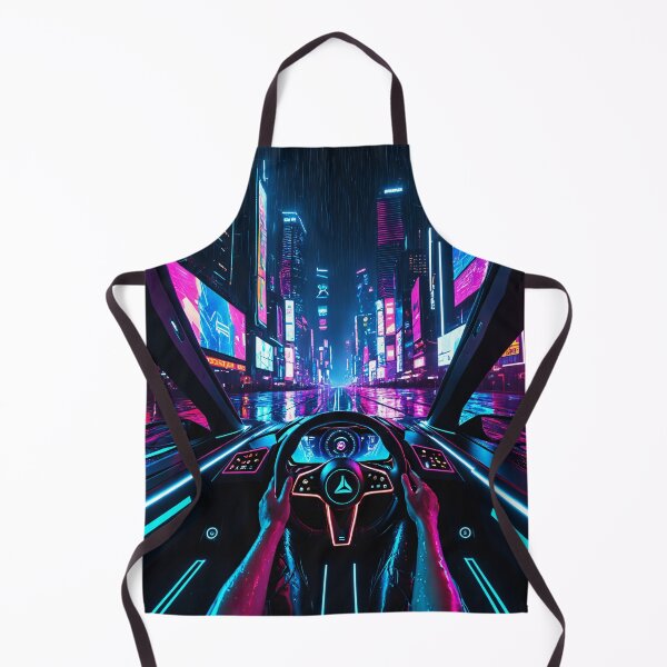 Item preview, Cyberpunk Car Cockpit Driving Neon City Street designed and sold by 5KQuality.