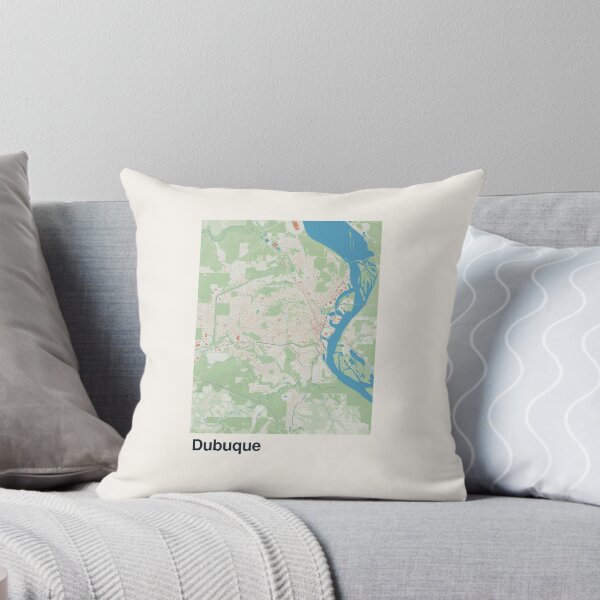 Item preview, Dubuque Minimalistic Map Art designed and sold by MapsNerd.
