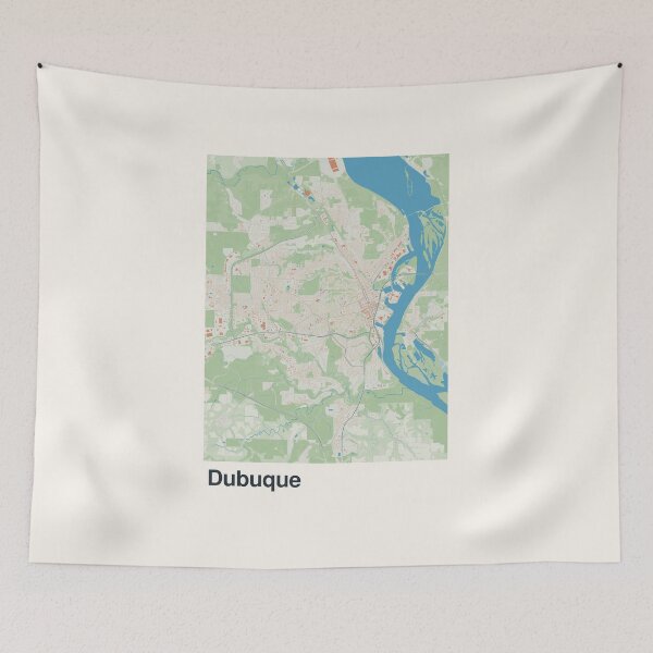 Item preview, Dubuque Minimalistic Map Art designed and sold by MapsNerd.
