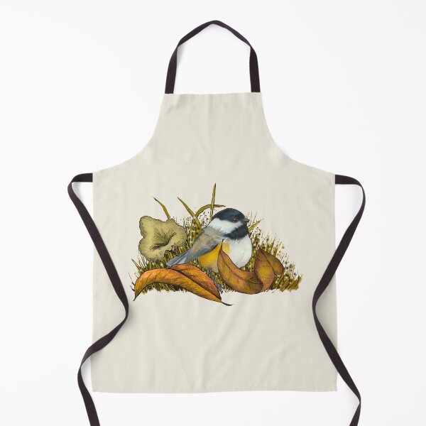 Item preview, Chickadee BIRD in Autumn, Leaves and Grass, Nature Illustration designed and sold by JoyfulWhimsy.