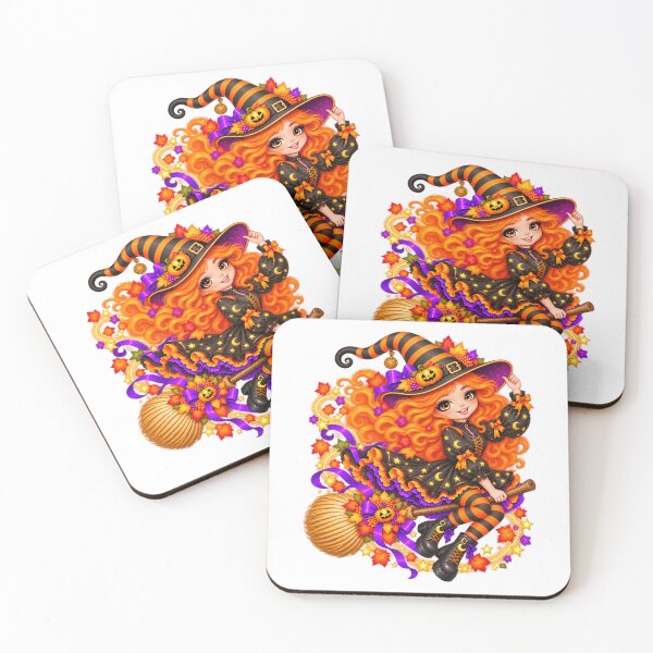 Item preview, Autumn Broomstick Witch – Cute Halloween Witchy Magic designed and sold by The Cutting Room.