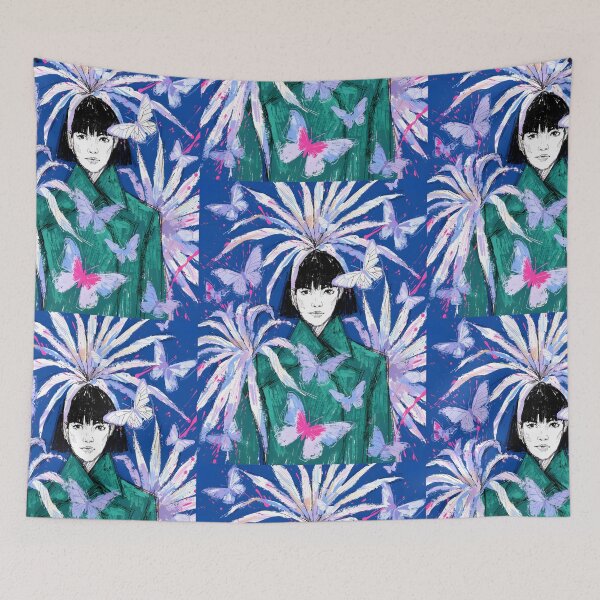 Item preview, Girl and wierd flowers designed and sold by Creative Line Prints.