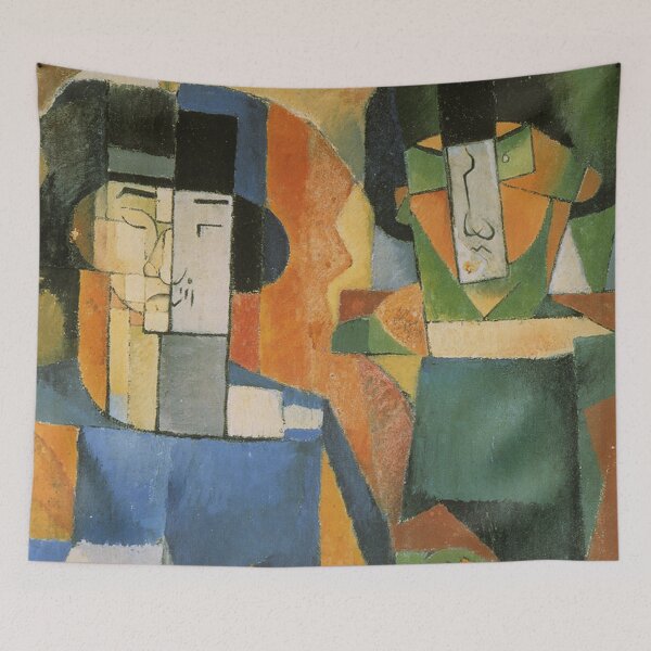 Artikelvorschau, Kubistische Porträt-Wandkunst, Portrait de Messieurs Kawashima et Foujita, Diego Rivera Art entworfen und verkauft von RickE.