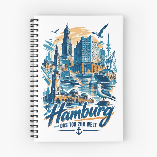 Artikelvorschau, Hamburg Silhouette – Das Tor zur Welt Design entworfen und verkauft von Pineapple-Tree.
