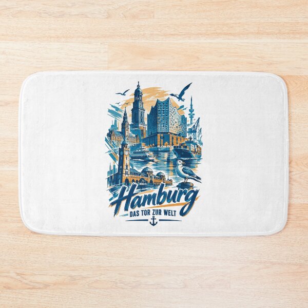 Item preview, Hamburg Silhouette – The Gateway to the World Design designed and sold by Pineapple-Tree.