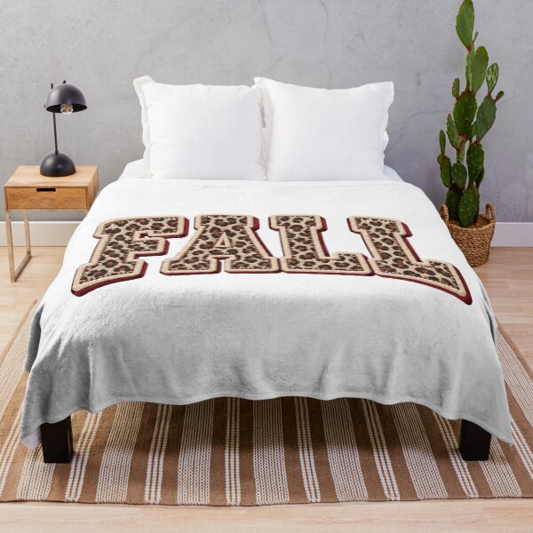Item preview, Leopard Print Fall Lettering with Stitched Details designed and sold by Cute-and-Co.
