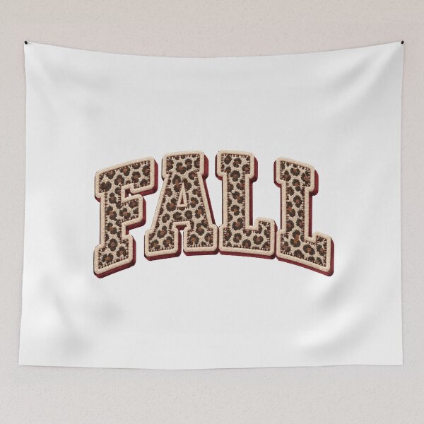 Item preview, Leopard Print Fall Lettering with Stitched Details designed and sold by Cute-and-Co.