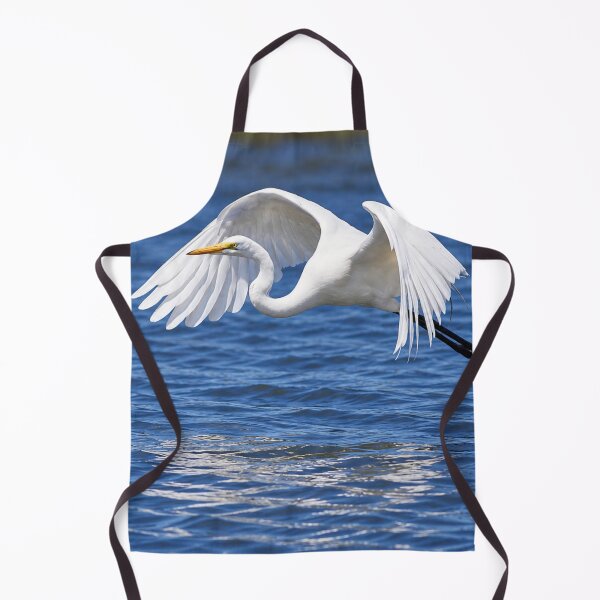 Item preview, Great Egret Taking Flight Over Blue Water designed and sold by Kimberly Palmer.