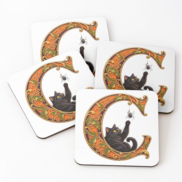 Item preview, THE HAUNTED LETTERS COLLECTION - C — CAT’S CRADLE designed and sold by WheelieGdArt.