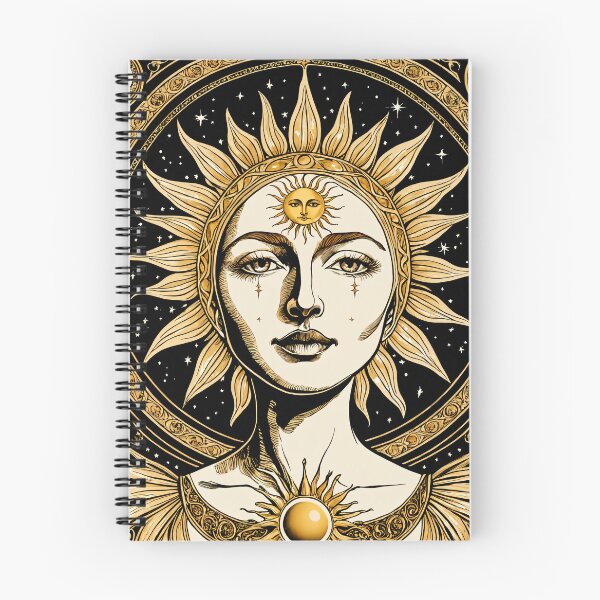 Aperçu de l'œuvre ntage Celestial Sun Tarot Card Goddess créée et vendue par 5KQuality.