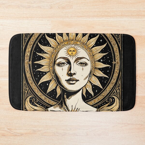 Aperçu de l'œuvre ntage Celestial Sun Tarot Card Goddess créée et vendue par 5KQuality.