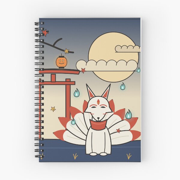Item preview, Kitsune Foxfire – Japanese Nine-Tailed Fox Spirit Halloween Ukiyo-e Art designed and sold by Aurora Prints.