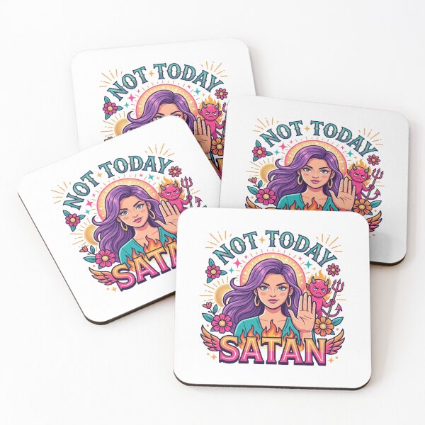 Item preview, Funny Not Today Satan Retro Tattoo Sticker designed and sold by VPanPrint.
