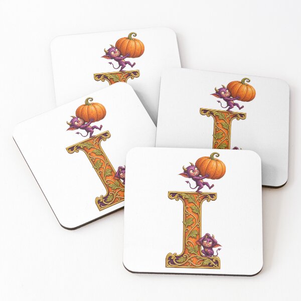 Item preview, THE HAUNTED LETTERS COLLECTION - I — IMP’S BALANCING ACT designed and sold by WheelieGdArt.