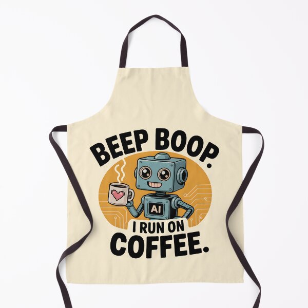 Item preview, Beep Boop, I Run on Coffee – Funny AI Coffee Humor Design designed and sold by Jollys-ArtShop.