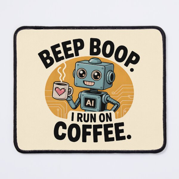 Item preview, Beep Boop, I Run on Coffee – Funny AI Coffee Humor Design designed and sold by Jollys-ArtShop.
