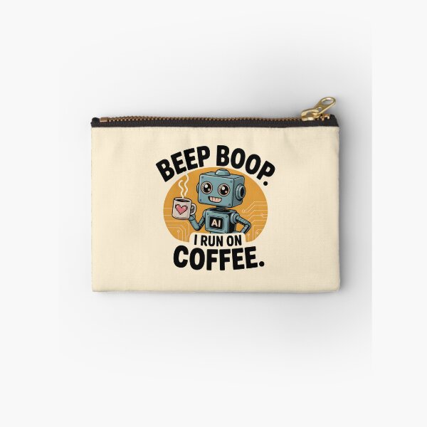 Item preview, Beep Boop, I Run on Coffee – Funny AI Coffee Humor Design designed and sold by Jollys-ArtShop.