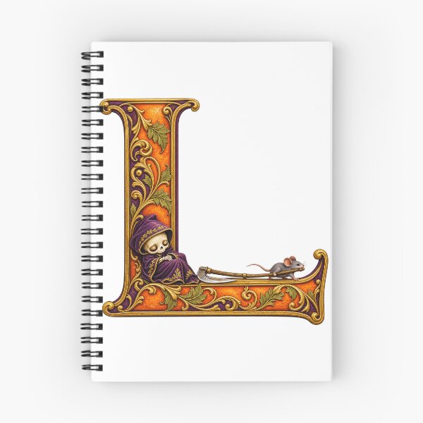 Item preview, THE HAUNTED LETTERS COLLECTION - L — LAZY LITTLE REAPER designed and sold by WheelieGdArt.