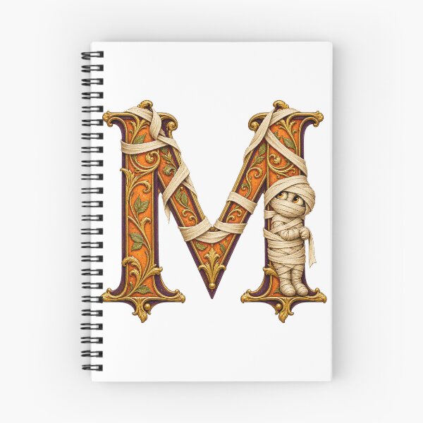 Item preview, THE HAUNTED LETTERS COLLECTION - M — MUMMY MISHAP designed and sold by WheelieGdArt.