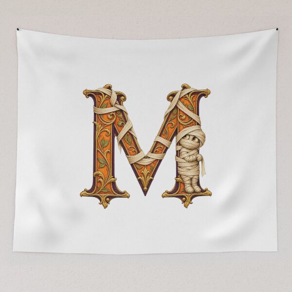 Item preview, THE HAUNTED LETTERS COLLECTION - M — MUMMY MISHAP designed and sold by WheelieGdArt.