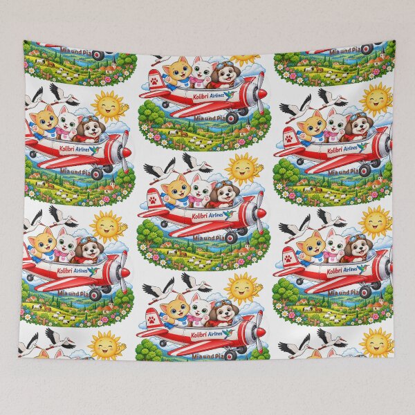 Item preview, ABOVE THE CLOUDS - From the book series "Mia and Pia - Coloring fun meets cat knowledge - Adventures to color, learn and marvel at". designed and sold by WasserSonneWind.