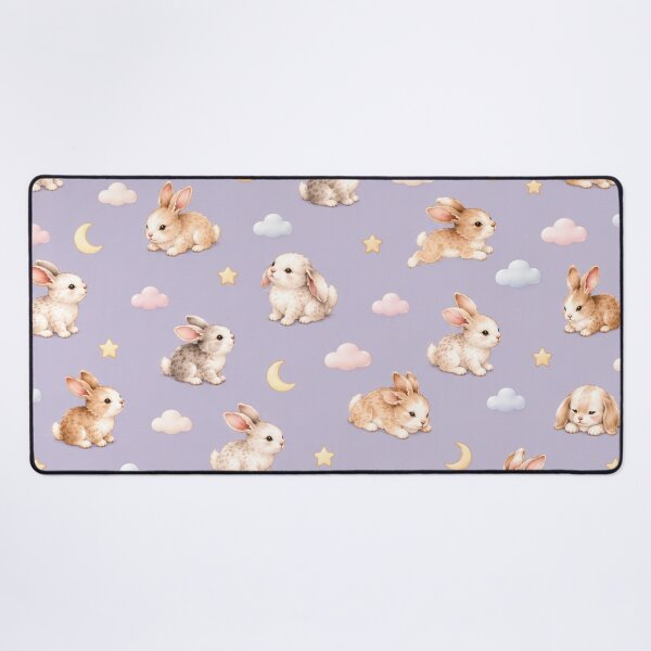 Item preview, Bunny Daydreams – Cute Pastel Rabbits, Moons & Clouds Pattern designed and sold by HO•Designs.