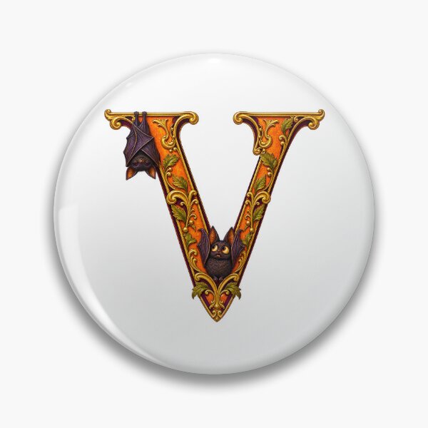 Item preview, THE HAUNTED LETTERS COLLECTION - V — VAMPIRE’S VERY BAD LANDING designed and sold by WheelieGdArt.
