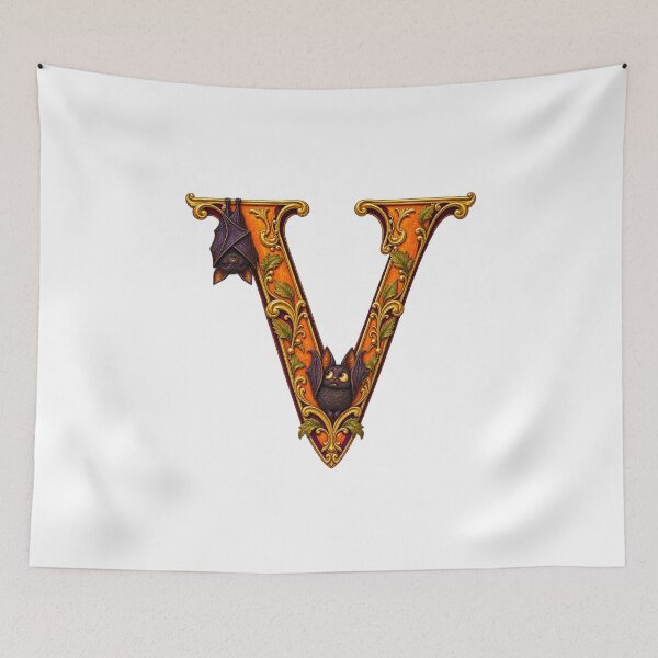 Item preview, THE HAUNTED LETTERS COLLECTION - V — VAMPIRE’S VERY BAD LANDING designed and sold by WheelieGdArt.