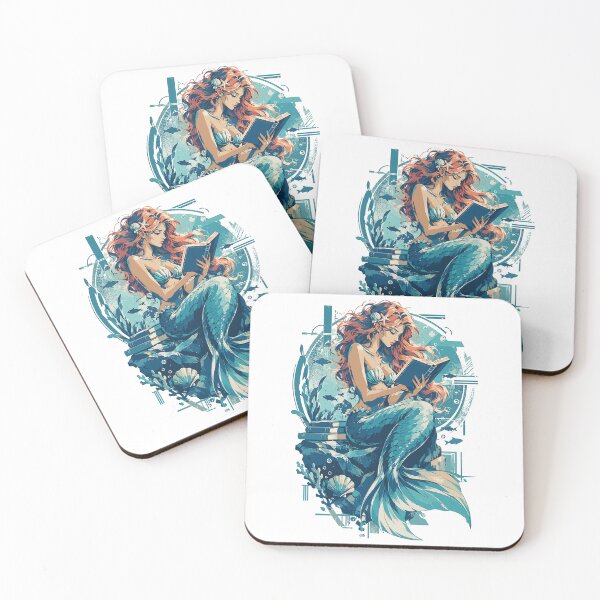 Item preview, Mermaid under the spell of reading: Bookworm designed and sold by Pineapple-Tree.