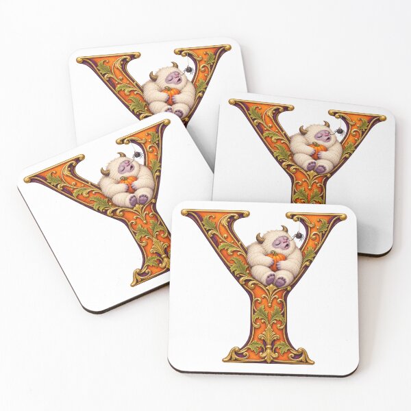 Item preview, THE HAUNTED LETTERS COLLECTION - Y — YAWNING YETI designed and sold by WheelieGdArt.