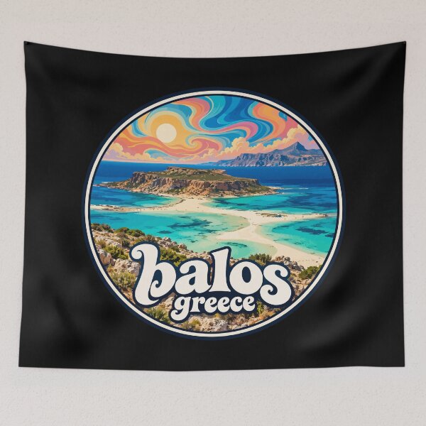 Item preview, Balos Lagoon Crete Greece Trippy Art Travel designed and sold by TomFrontierArt.