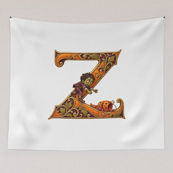 Item preview, THE HAUNTED LETTERS COLLECTION - Z — ZOMBIE’S ZIGZAG designed and sold by WheelieGdArt.