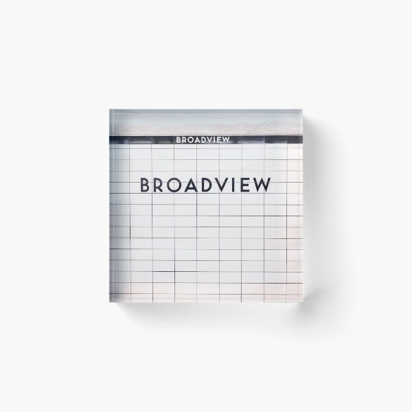Item preview, Broadview Toronto Subway Station Sign designed and sold by stationtoronto.